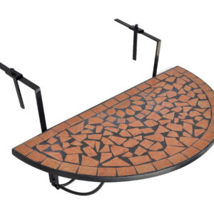 Roikkuva parvekepöytä terrakotta mosaiikki - Ruskea