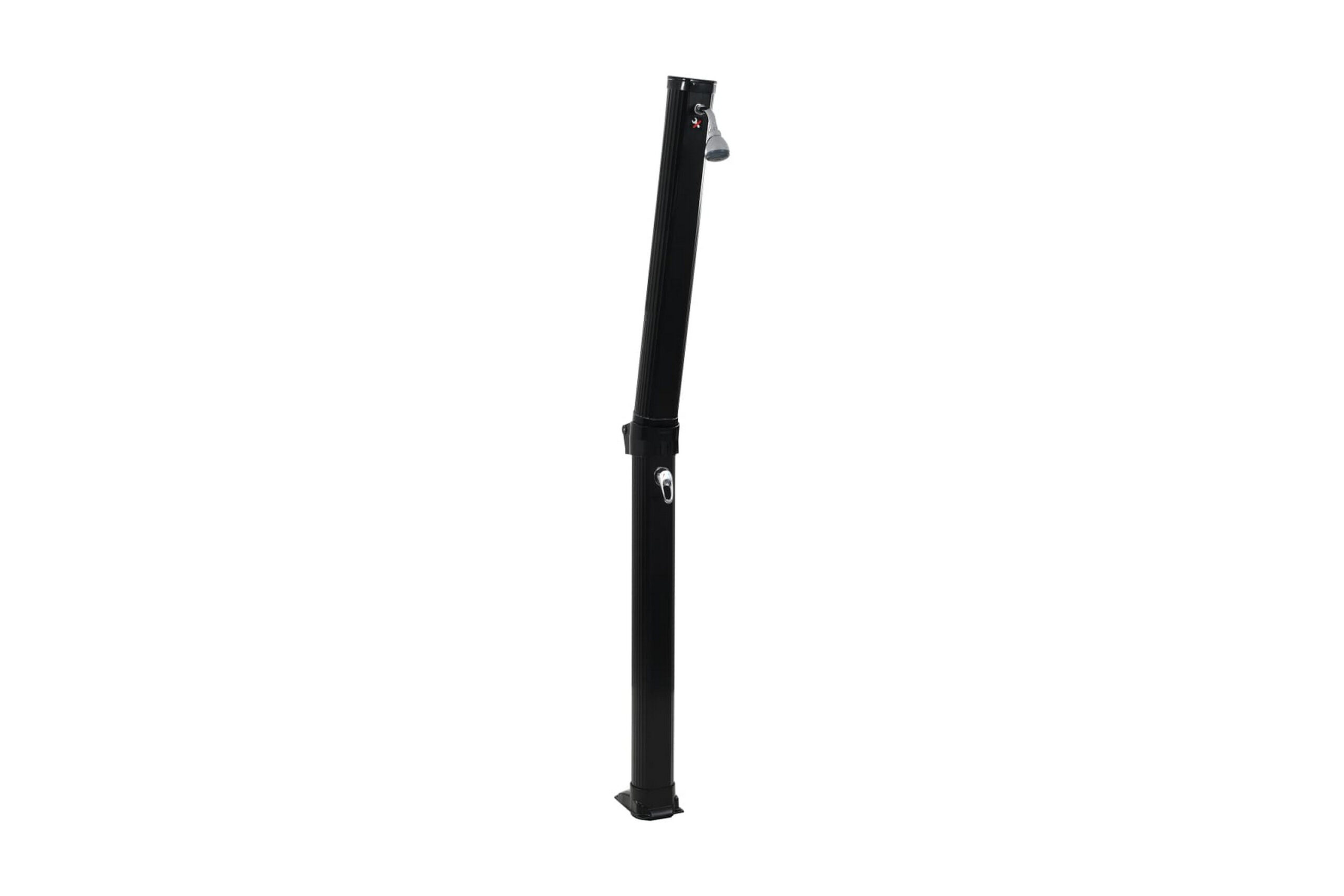 Kokoontaittuva aurinkovoimasuihku 214 cm musta 23 l - Musta