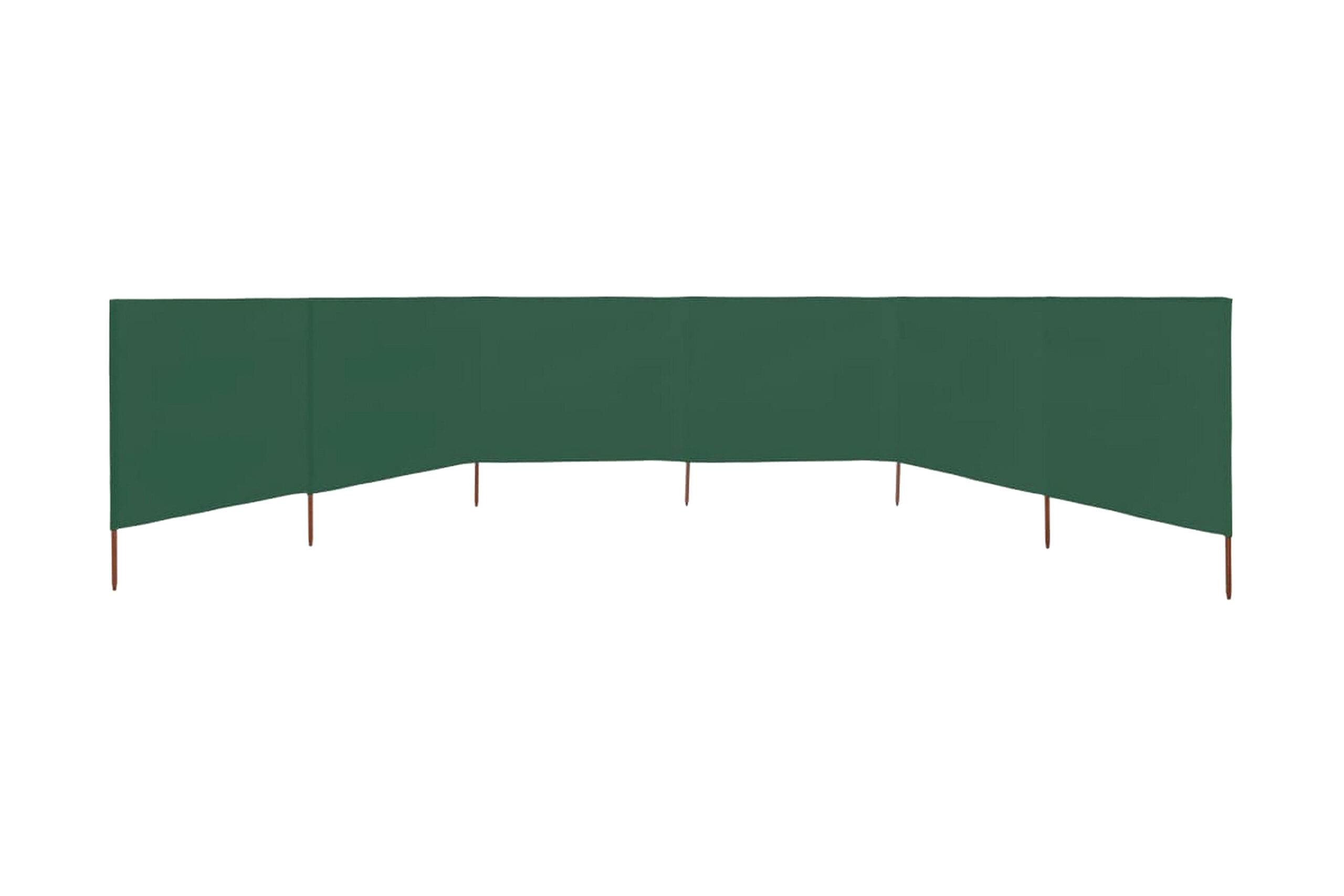 Tuulensuojakangas 6 paneelilla 800 x 80 cm vihreä - Vihreä