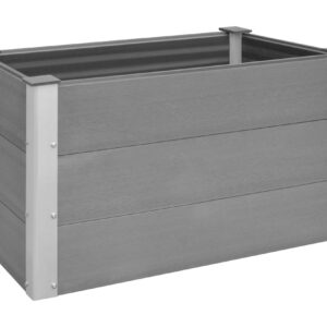 Puutarhan korotettu kukkalaatikko WPC 100x50x54 cm Harmaa - Harmaa