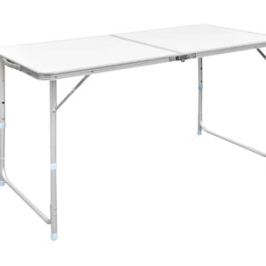 Kokoontaitettava retkipöytä 120 x 60 cm alumiini - Valkoinen