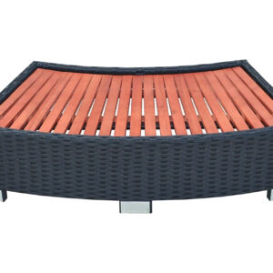 Porealtaan porras polyrottinki 92x45x25 cm musta - Musta