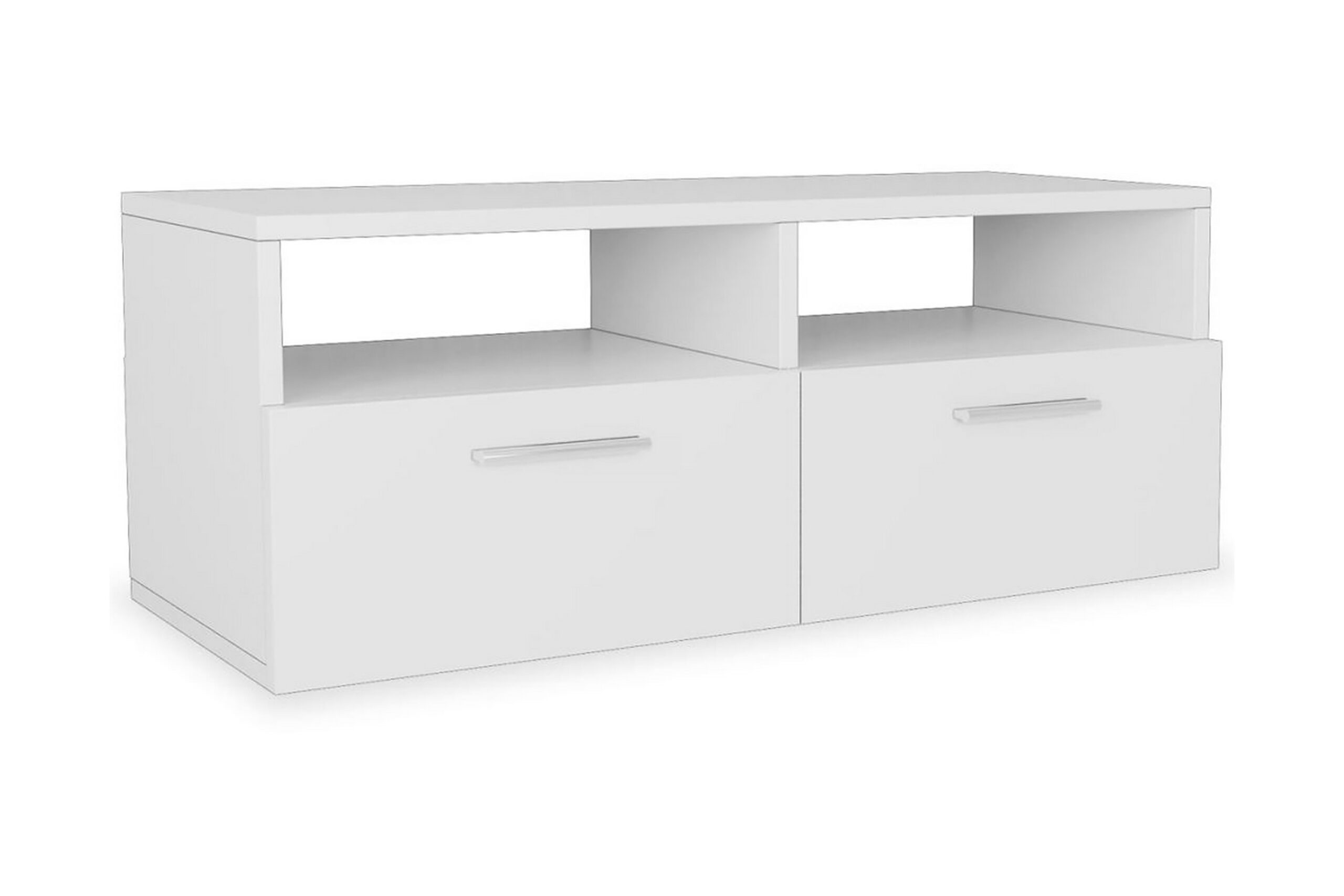 TV-tasot 2 kpl lastulevy 95x35x36 cm valkoinen - Valkoinen