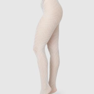 Ina Pointelle Tights Ivory