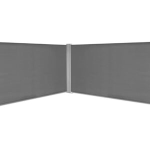 Sisäänvedettävä Sivumarkiisi 160x600 cm Harmaa - Harmaa