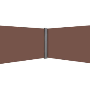 Sisäänvedettävä sivumarkiisi 160x600 cm ruskea - Ruskea