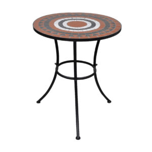 Bistropöytä terrakotta ja valkoinen 60 cm mosaiikki - Ruskea