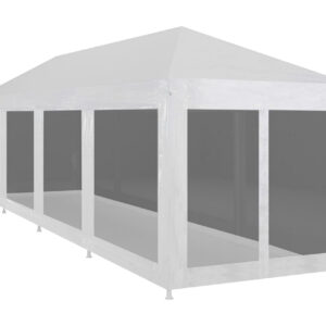 Juhlateltta 10 verkkosivuseinää 12x3 m - Musta