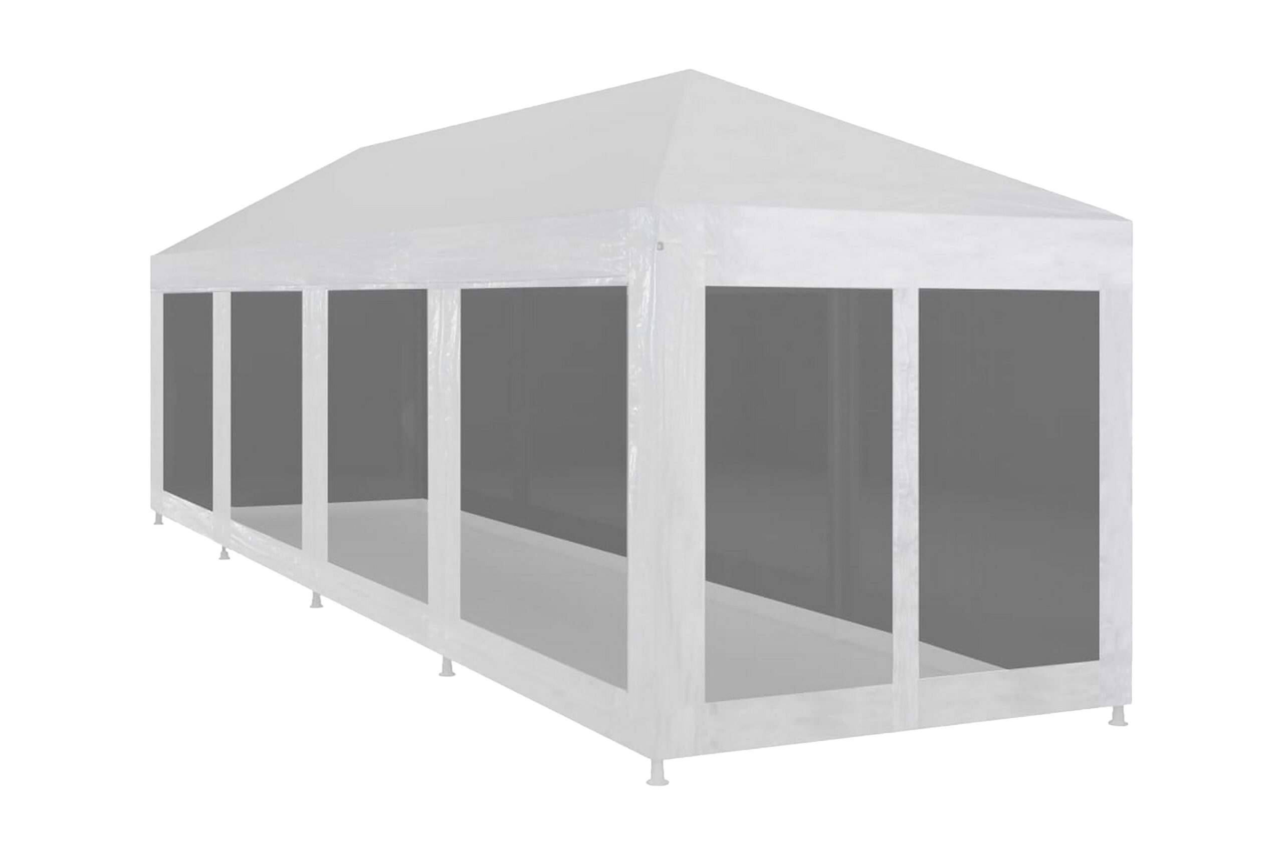 Juhlateltta 10 verkkosivuseinää 12x3 m - Musta
