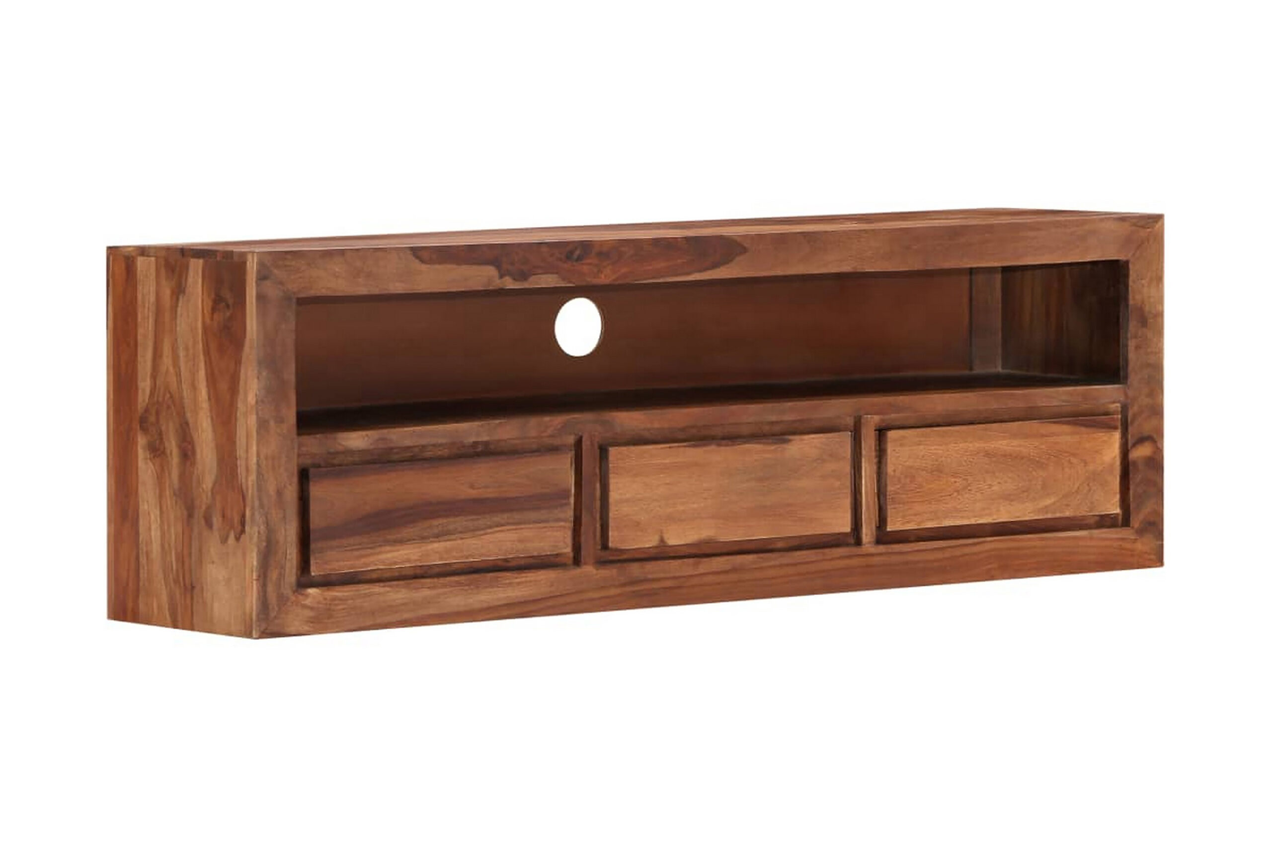 TV-taso 120x30x40 cm kiinteä seesampuu - Ruskea