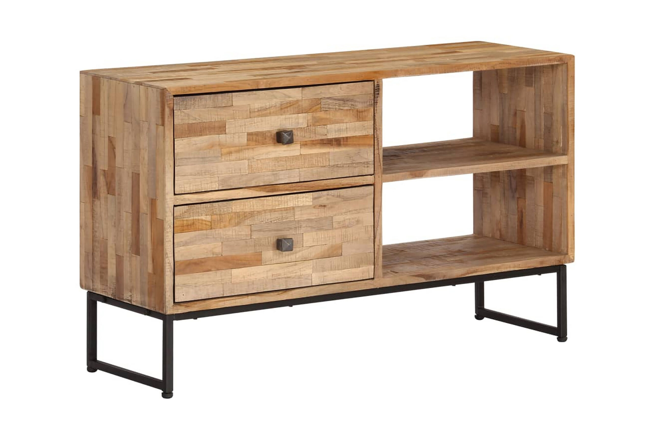 TV-taso kierrätetty tiikki 90x30x55 cm - Ruskea