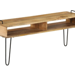 TV-taso kiinteä mangopuu 110x35x45 cm - Ruskea