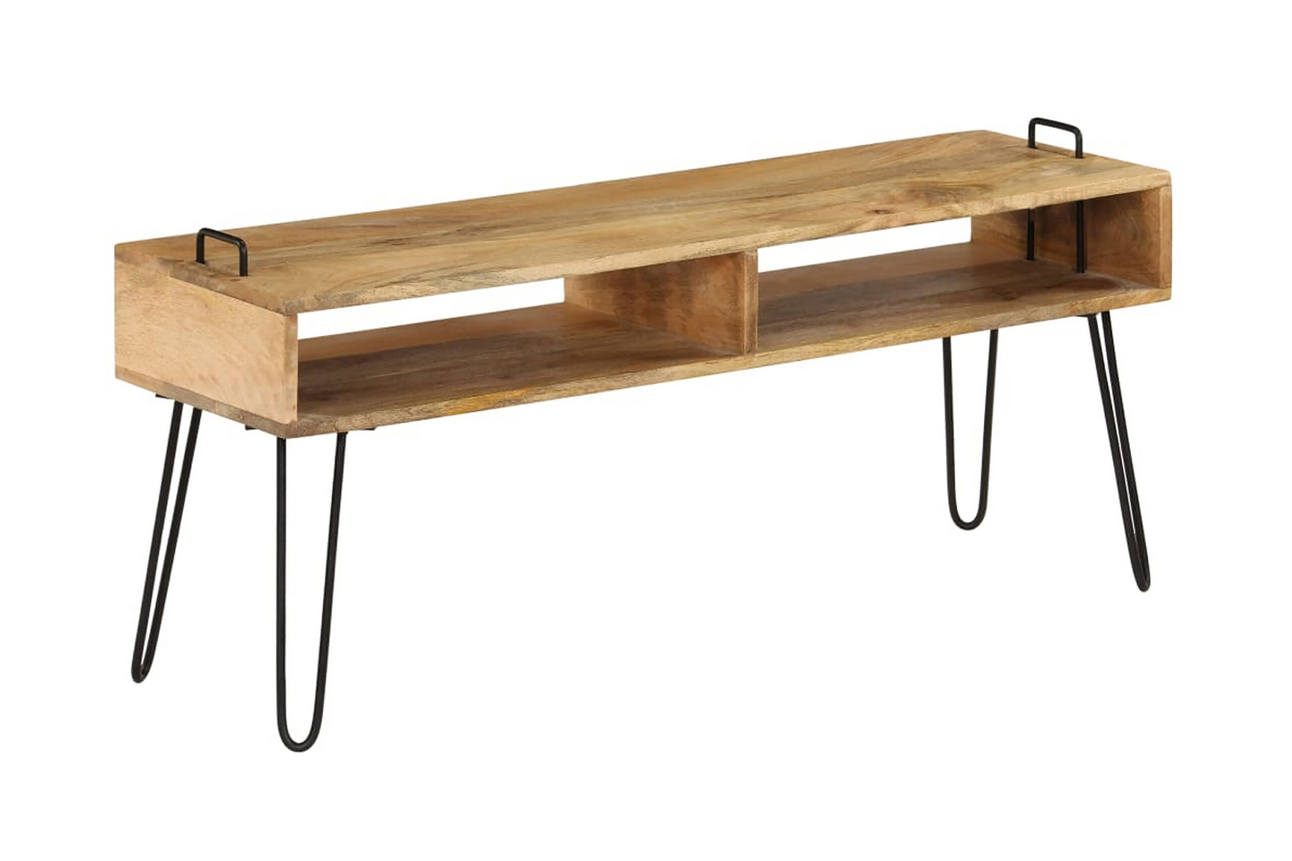 TV-taso kiinteä mangopuu 110x35x45 cm - Ruskea