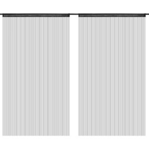 String-verhot 2 kpl 140x250 cm Musta - Musta