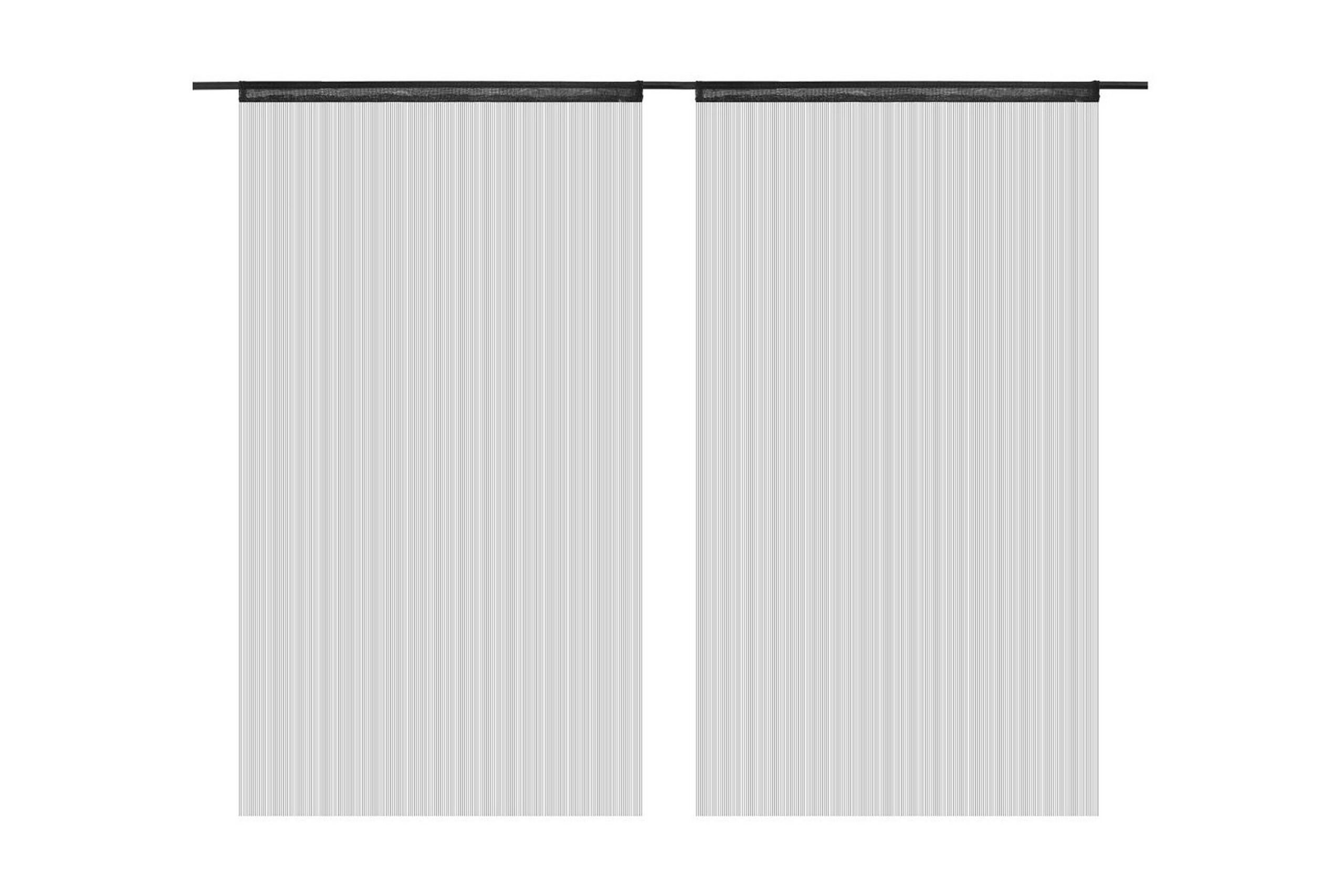 String-verhot 2 kpl 140x250 cm Musta - Musta