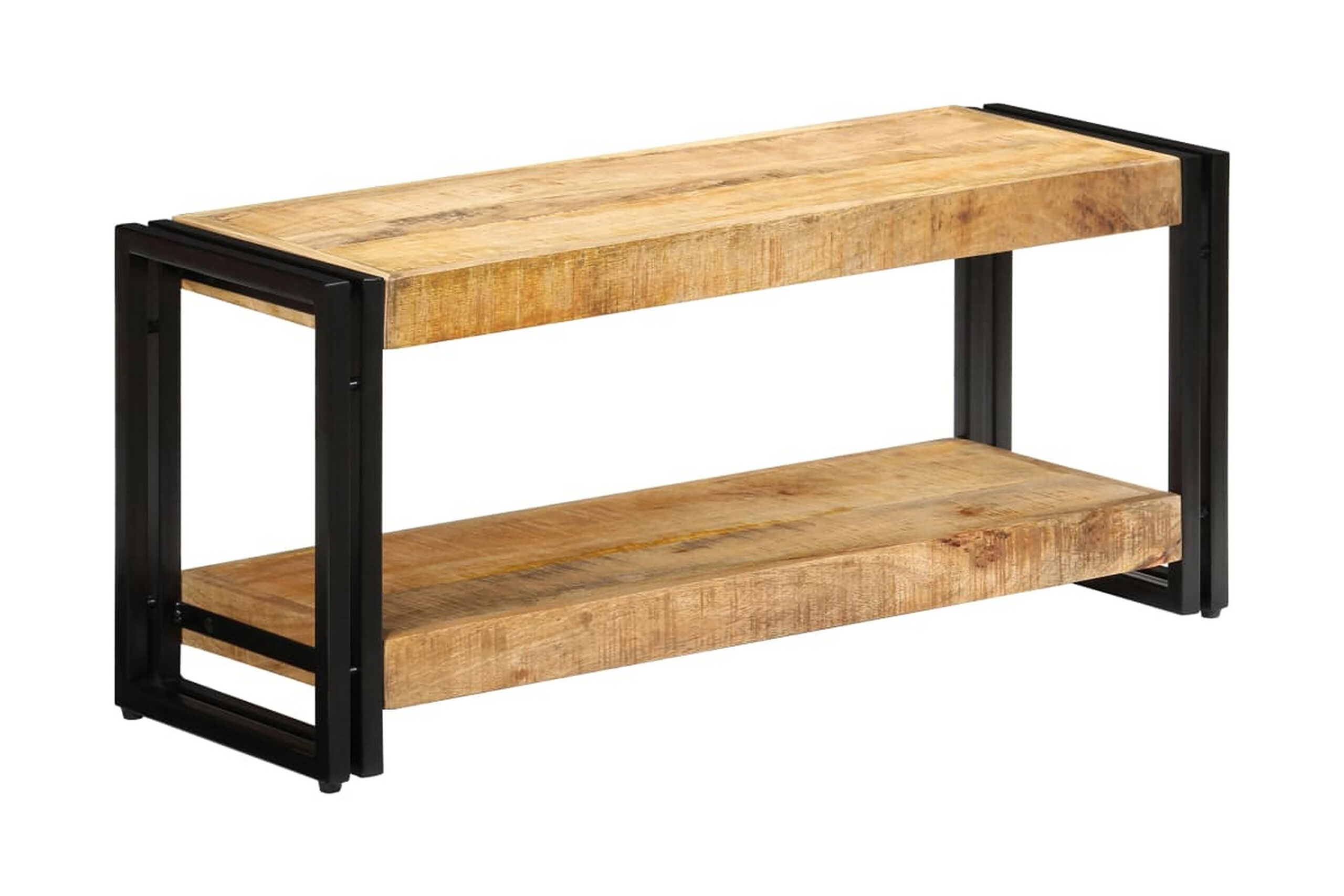 TV-taso 90x30x40 cm kiinteä mangopuu - Ruskea
