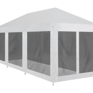 Juhlateltta 8 verkkosivuseinää 9x3 m - Musta