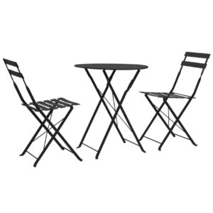 3-osainen Bistrosarja Teräs musta - Musta