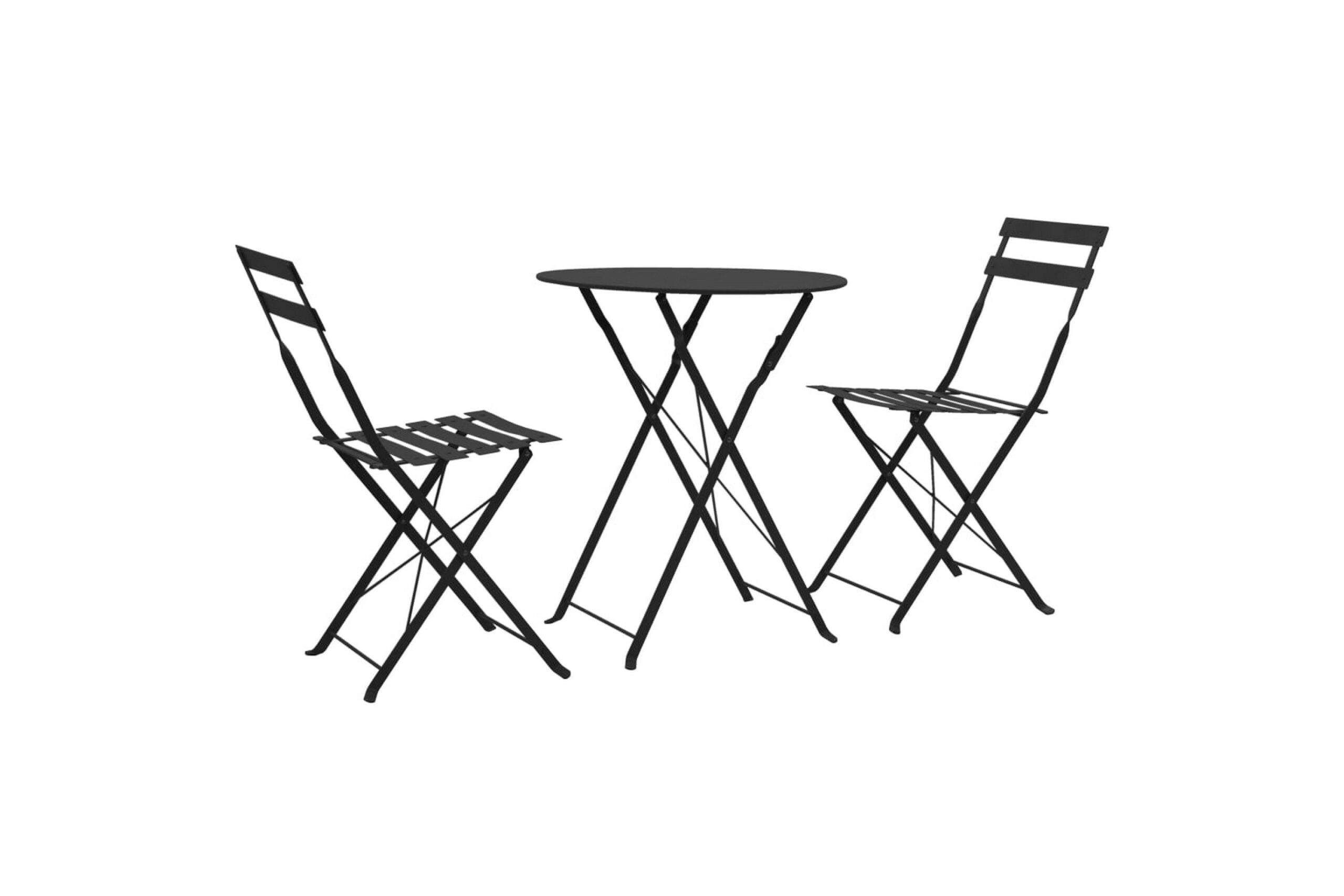 3-osainen Bistrosarja Teräs musta - Musta