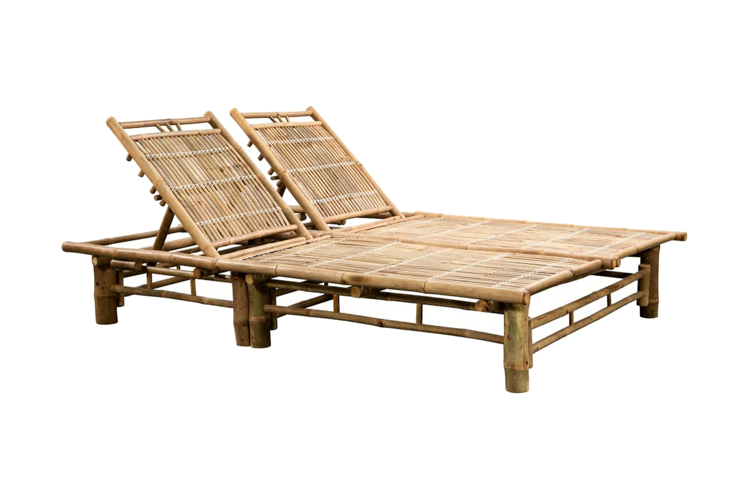 2 hengen aurinkotuoli bambu - Ruskea