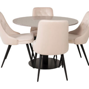 Ruokailuryhmä Chantor 106 cm 4 Chantor Luxury Velvet tuolia -