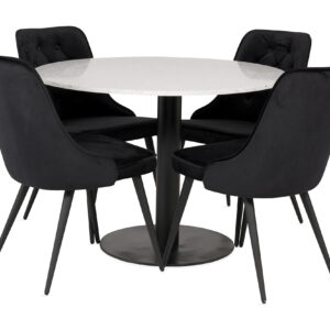 Ruokailuryhmä Wivece 4 Chantor Luxury Velvet tuolia -