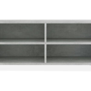 TV-taso rullapyörillä betoninharmaa 90x35x35 cm lastulevy - Harmaa