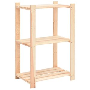 3-kerroksinen varastohylly 60x38x90 cm täysi mänty 150 kg -