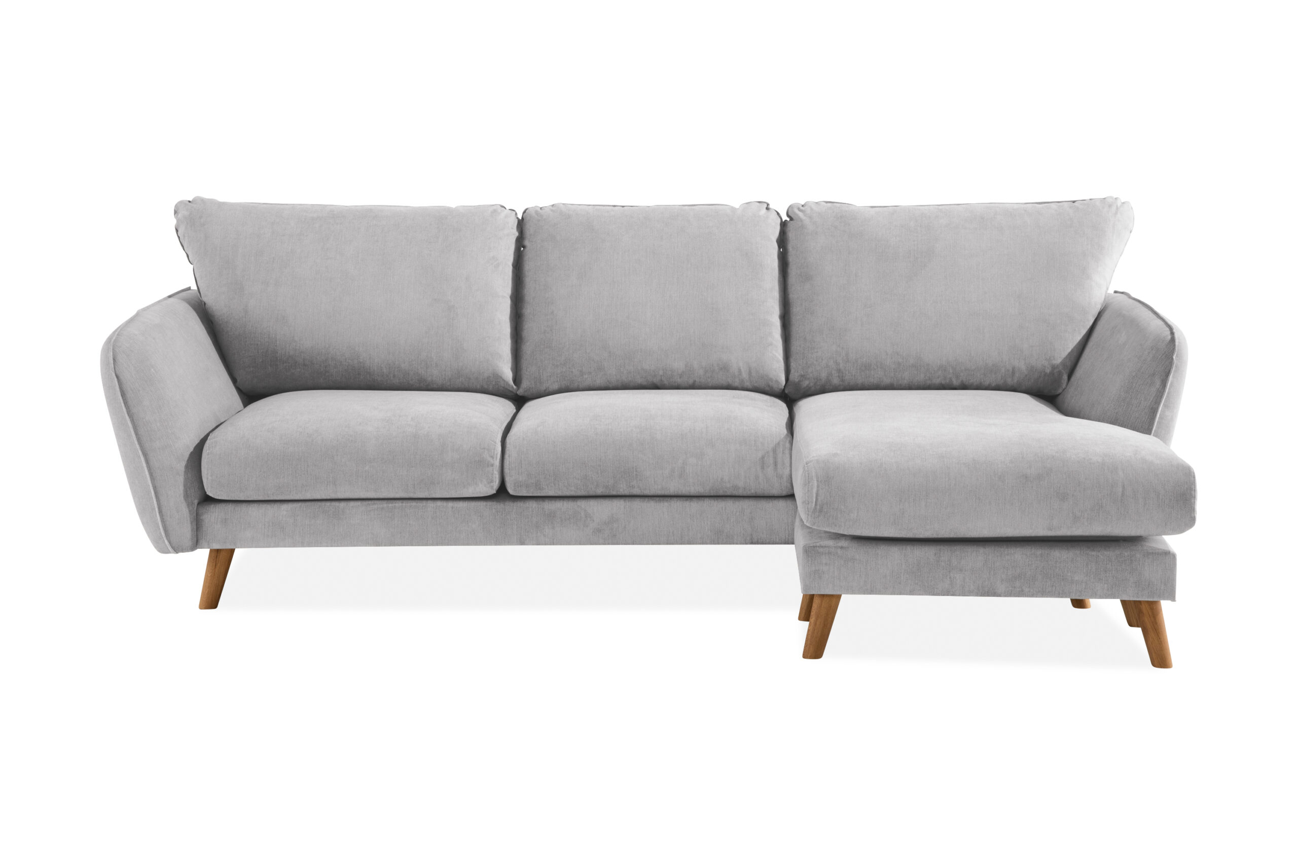 Trend Lyx 3-istuttava divaanisohva Oikea - Vaaleanharmaa/Tammi