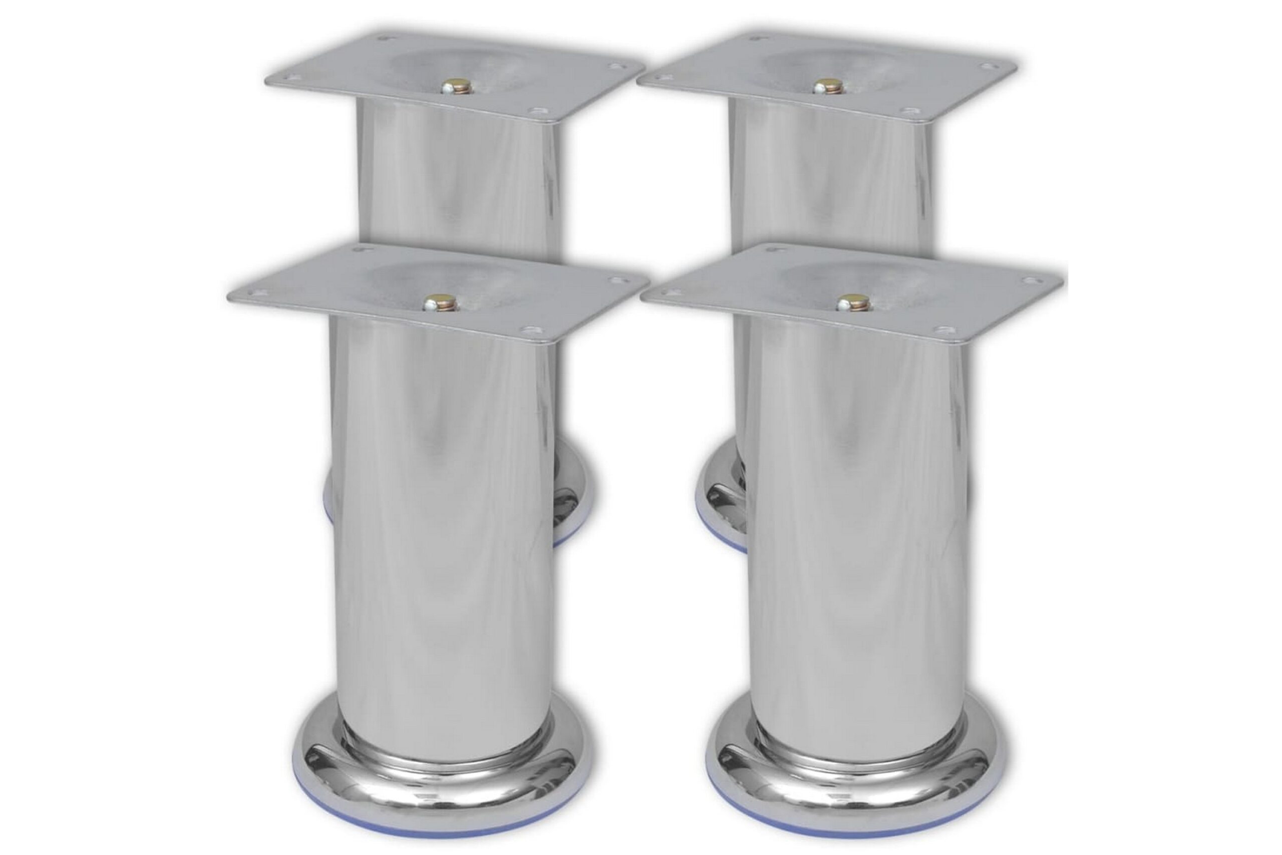 Pyöreät sohvanjalat 8 kpl kromi 120 mm - Hopea