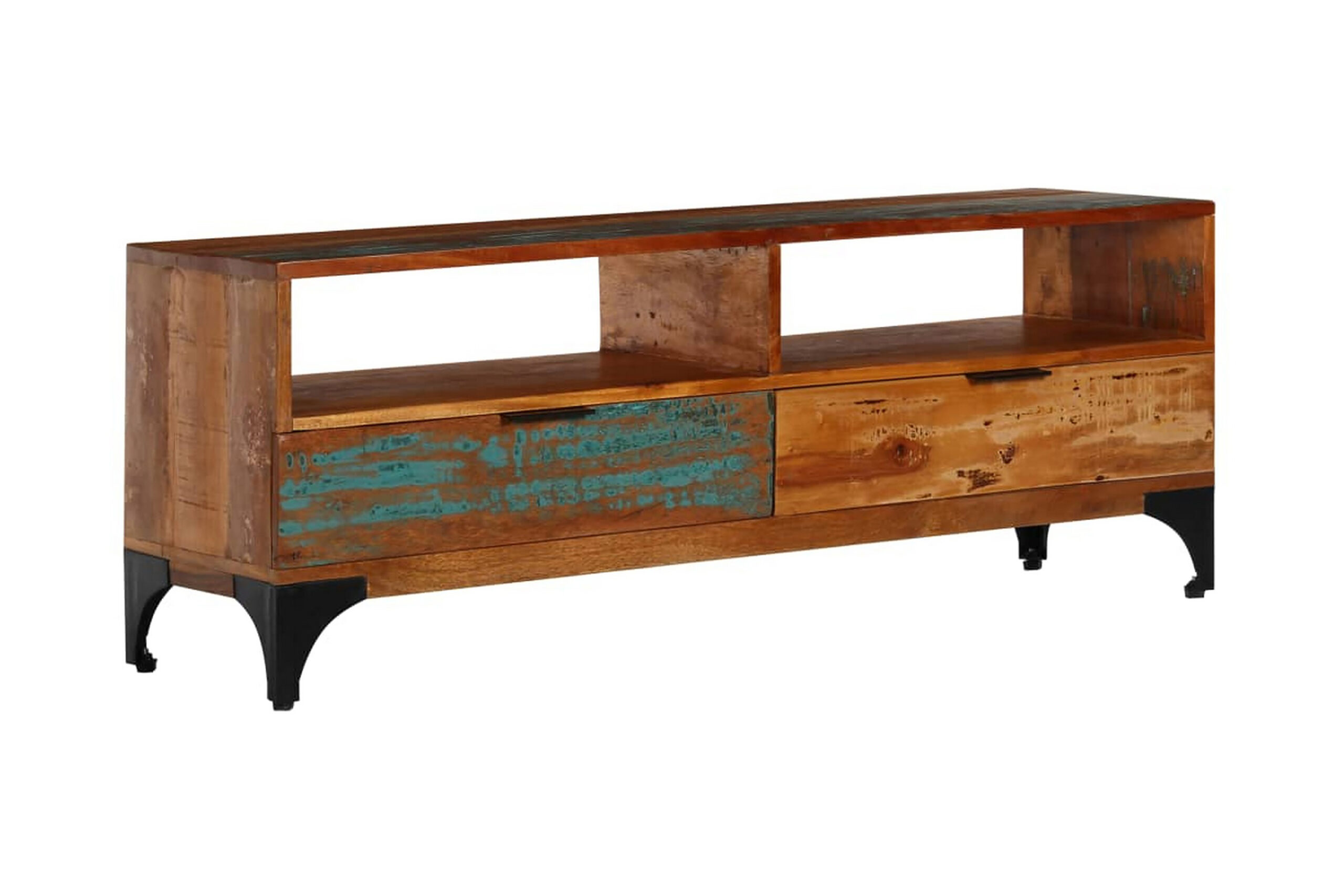 TV-taso 118x35x45 cm kierrätetty puu - Ruskea