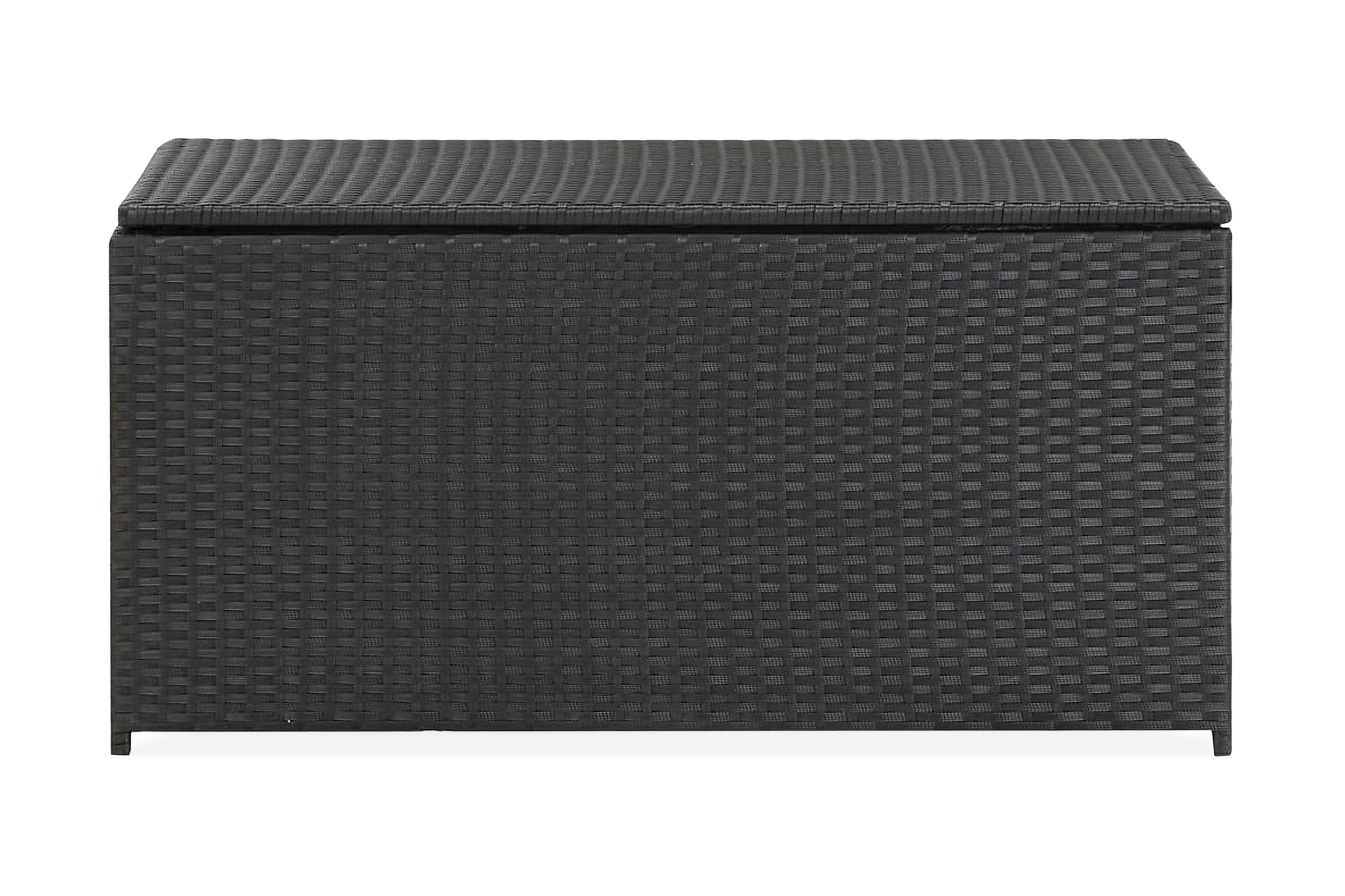 Puutarhan säilytyslaatikko polyrottinki 100x50x50 cm musta - Musta
