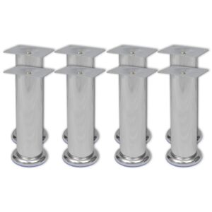 Pyöreät sohvanjalat 8 kpl kromi 180 mm - Hopea