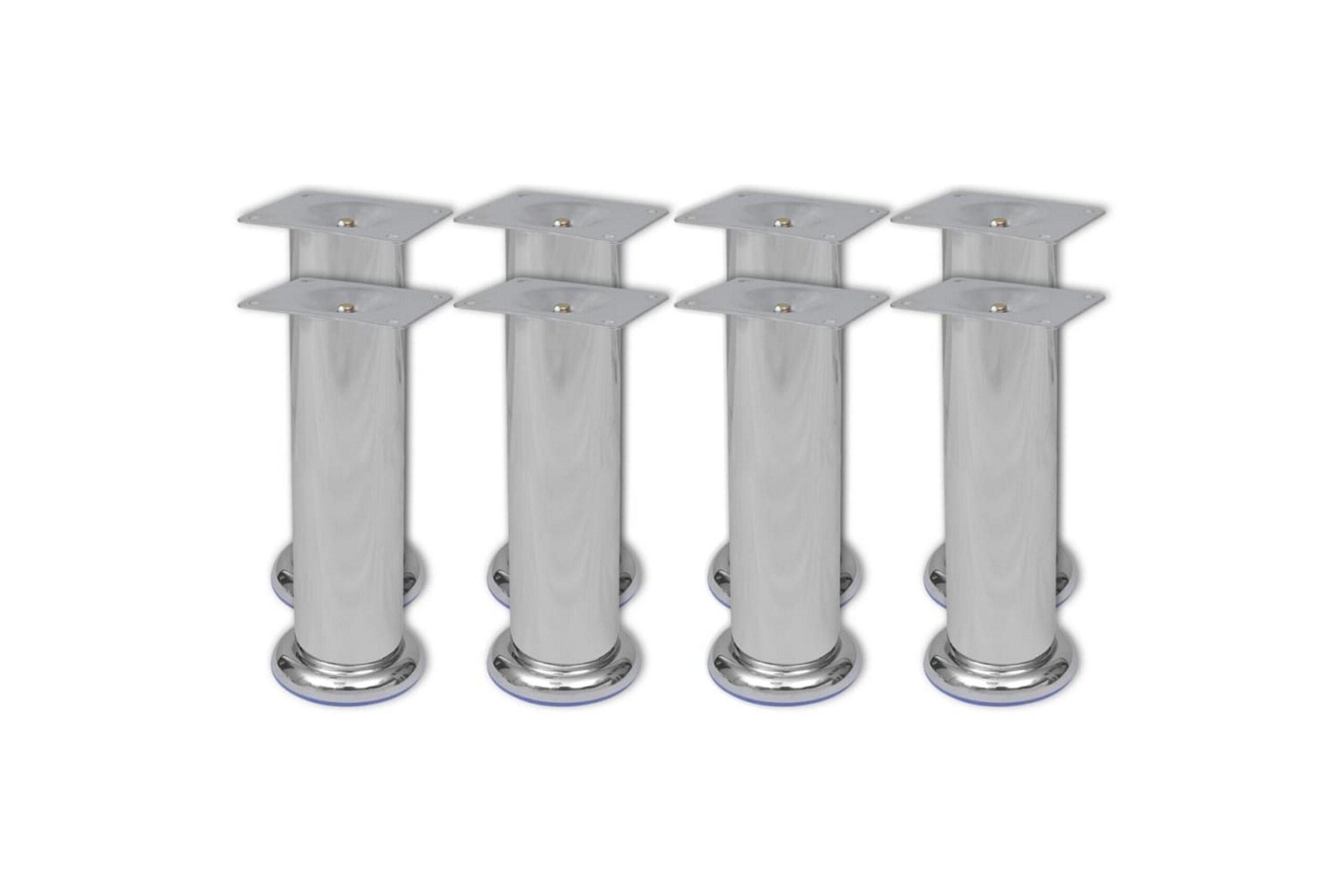 Pyöreät sohvanjalat 8 kpl kromi 180 mm - Hopea