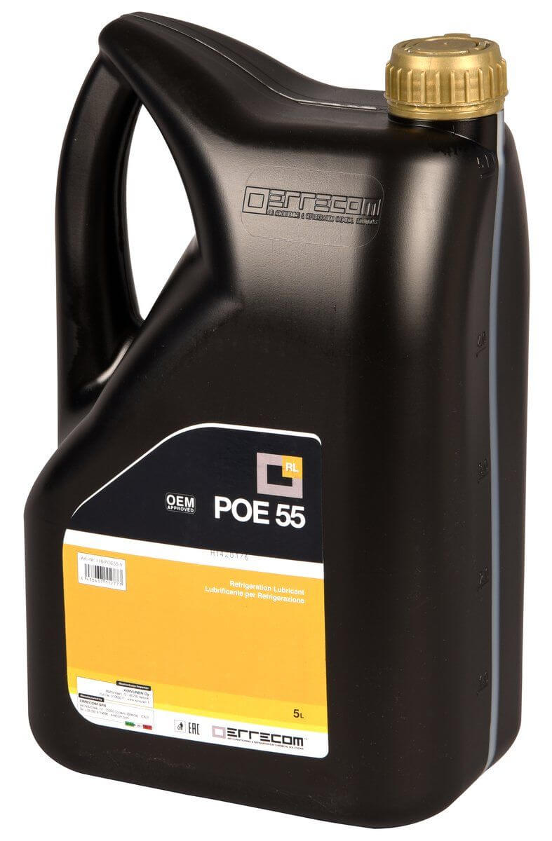 Ilmastointijärjestelmän voiteluaine POE 55, 5 l, Errecom