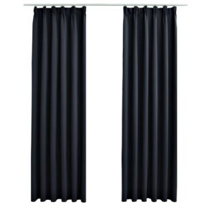 Pimennysverhot koukuilla 2 kpl antrasiitti 140x245 cm - Harmaa