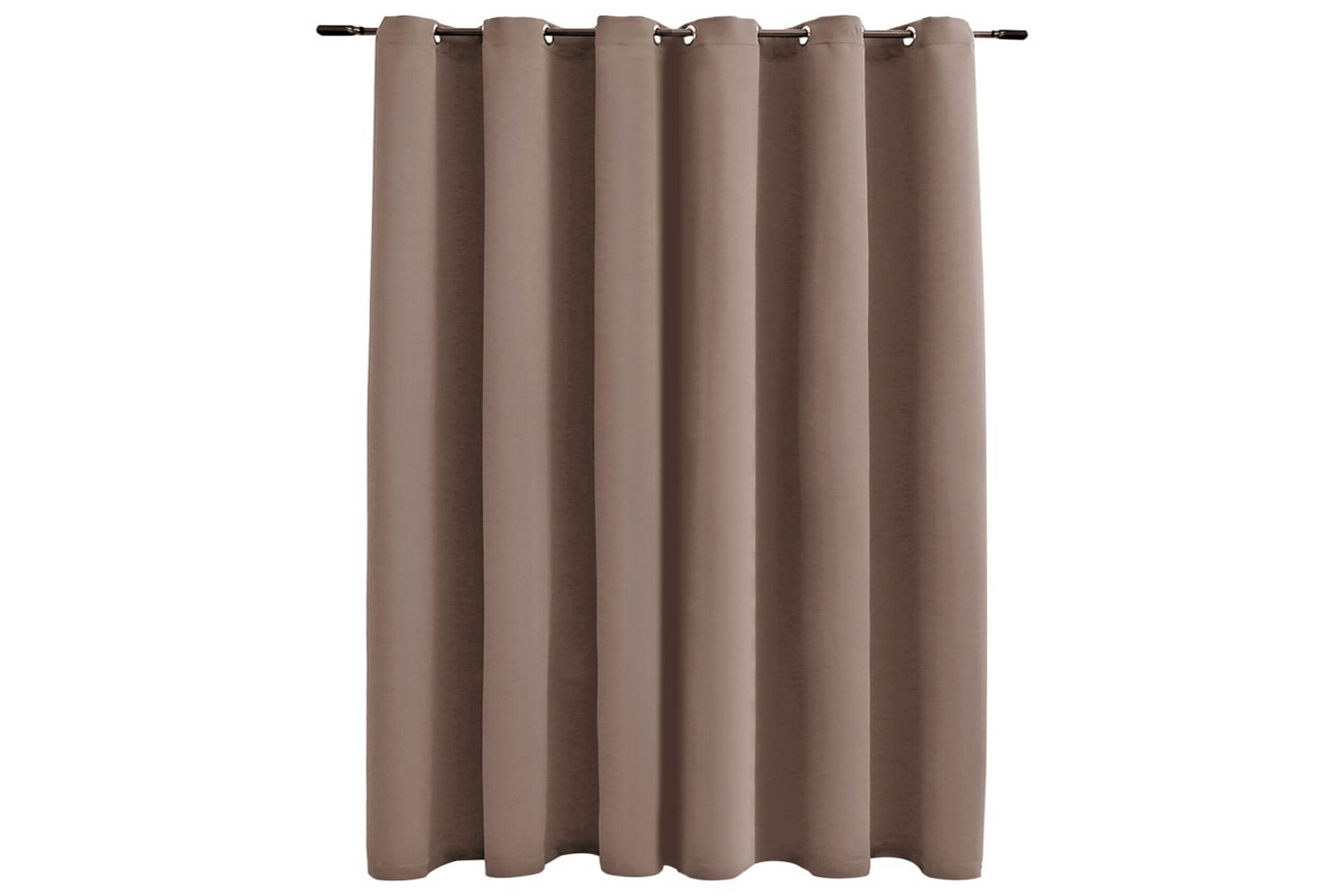 Pimennysverho metallirenkailla ruskeanharmaa 290x245 cm - Taupe