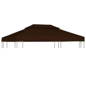 Huvimajan katto 2 kerrosta 310 g/m² 4x3 m ruskea -
