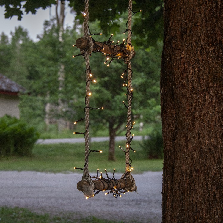 Paristokäyttöinen valoketju LED-valolla, 160 lamppua
