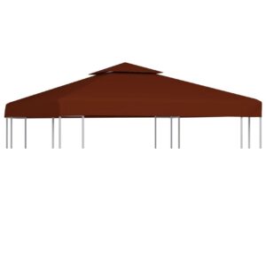 Huvimajan katto 2 kerrosta 310 g/m² 3x3 m terrakotta - Punainen