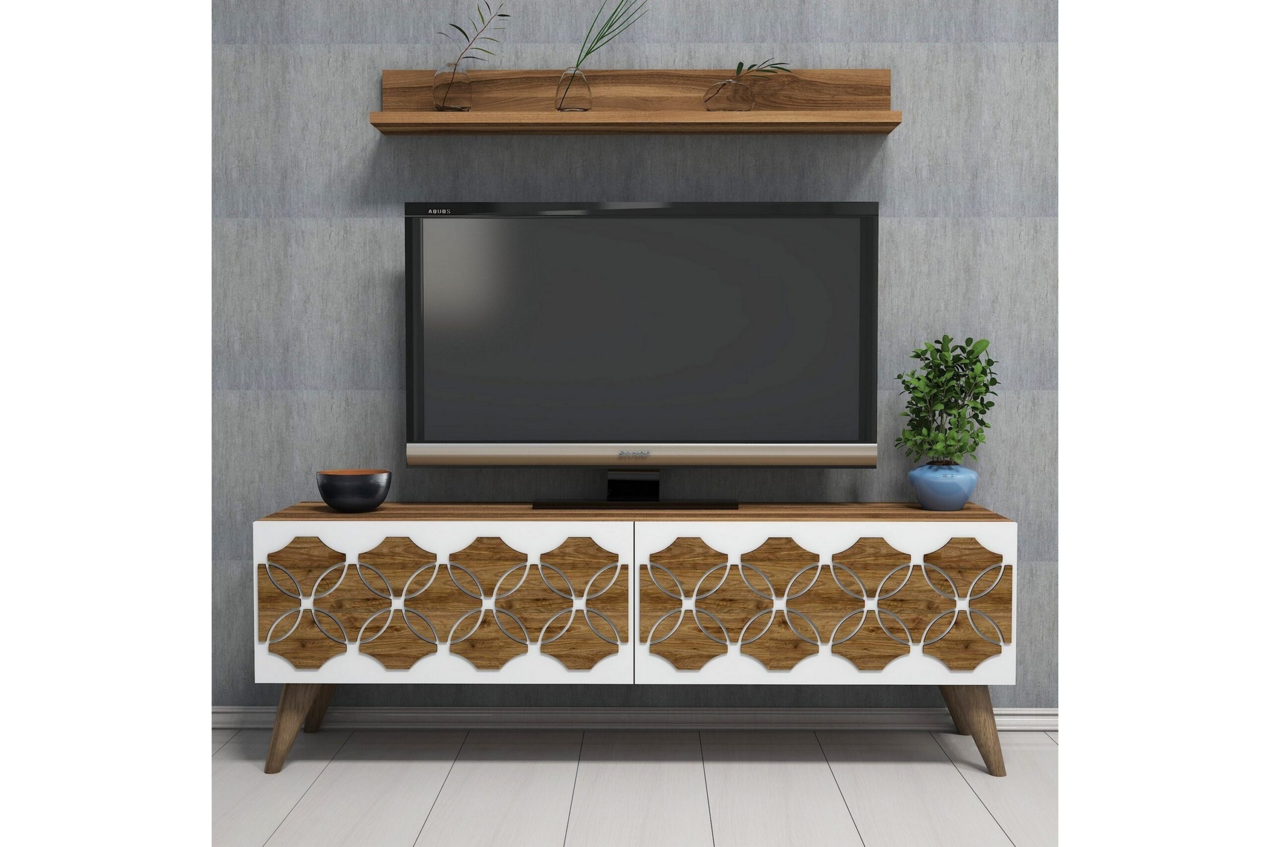 TV-kalustepaketti Amtorp 120 cm - Ruskea