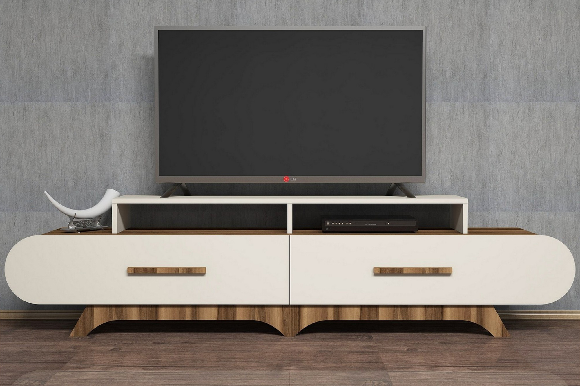 TV-taso Amtorp 205 cm - Ruskea