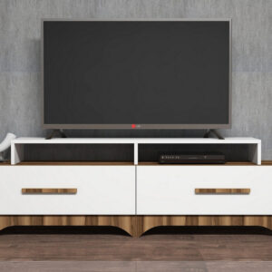 TV-taso Amtorp 205 cm - Ruskea/Valkoinen