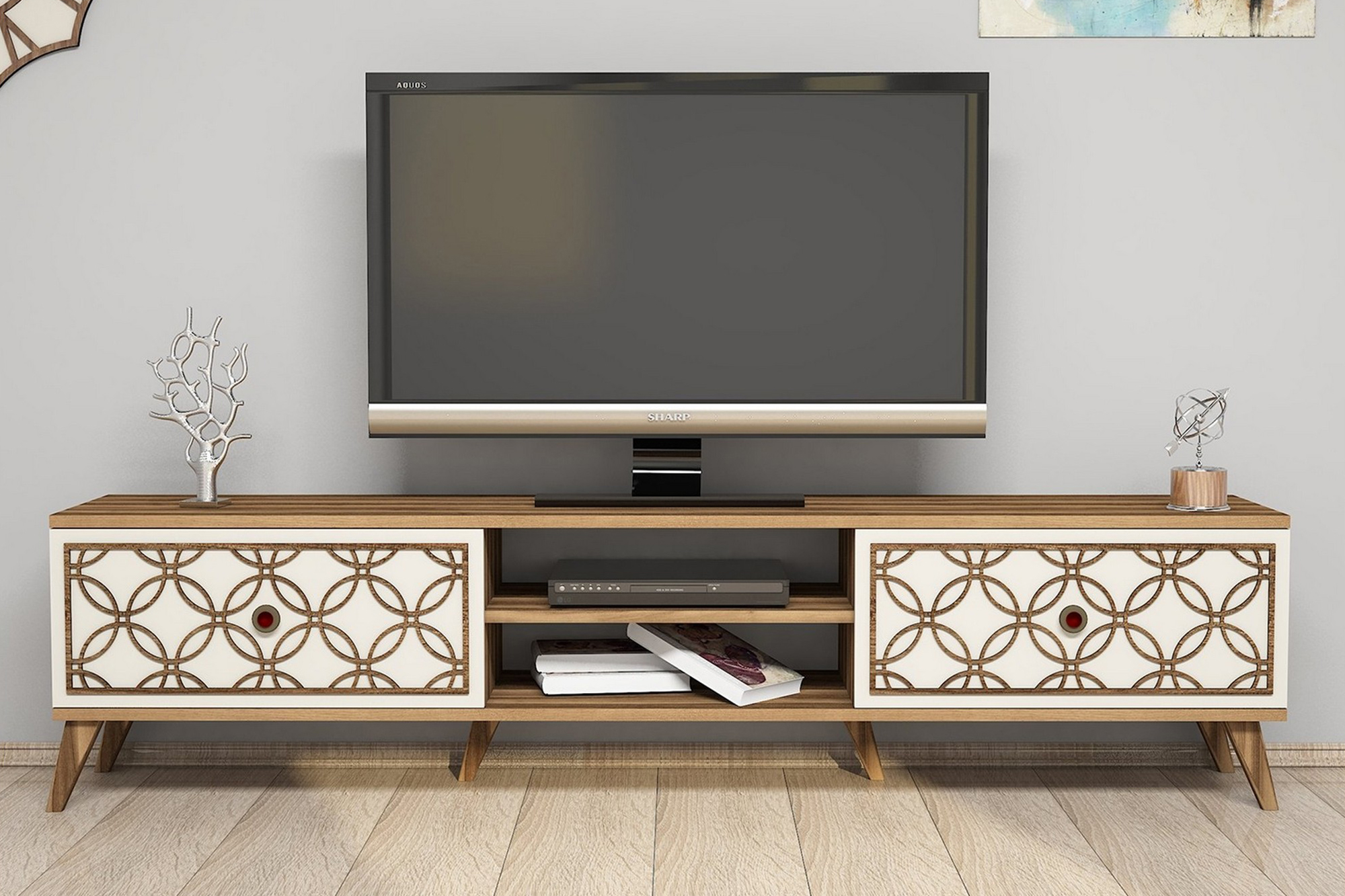 TV-taso Amtorp 180 cm - Ruskea