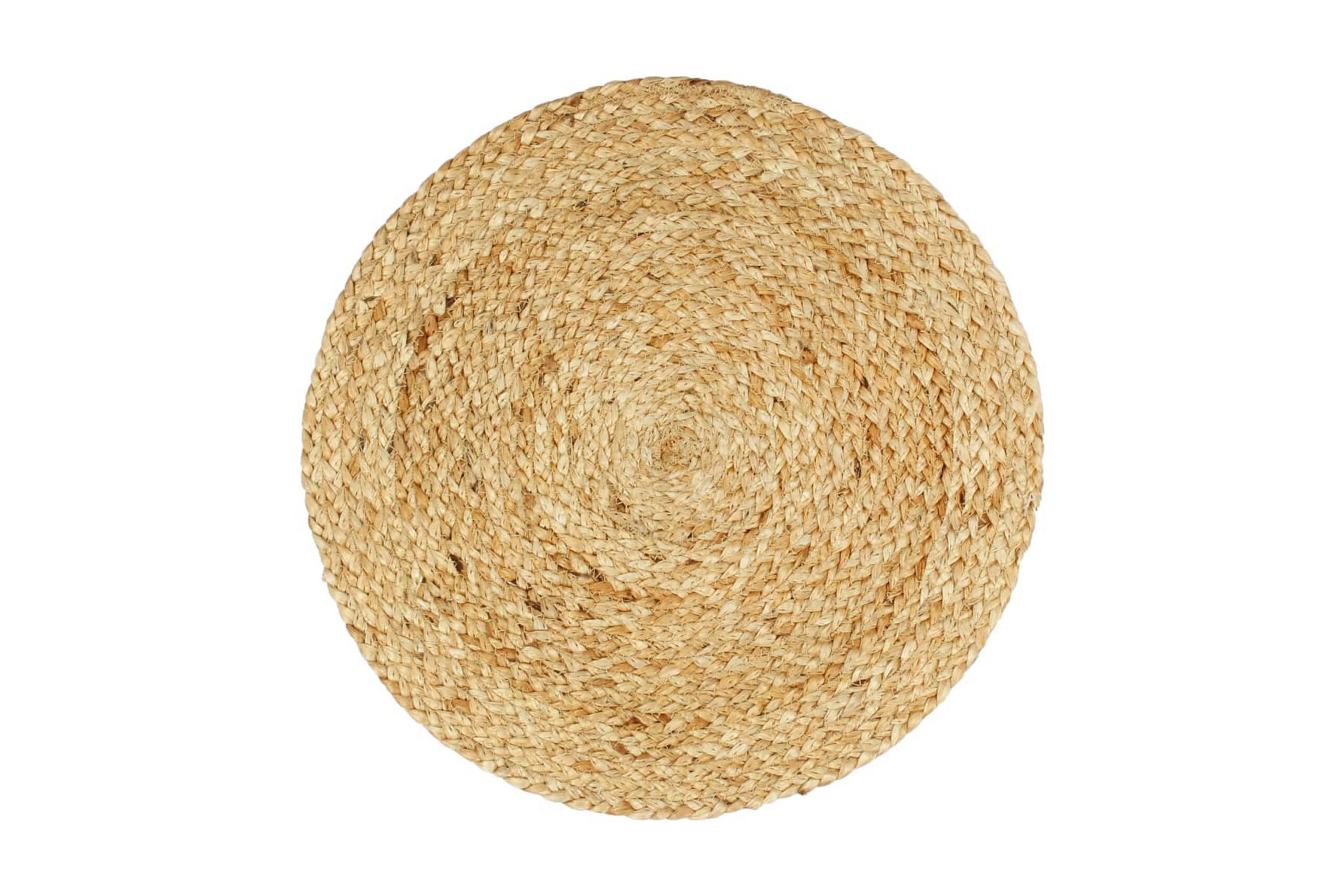 Tabletit 4 kpl luonnollinen 38 cm pyöreä juutti - Ruskea