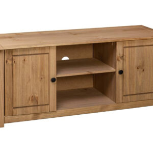 TV-taso 120x40x50 cm täysi mänty Panama-sarja - Ruskea