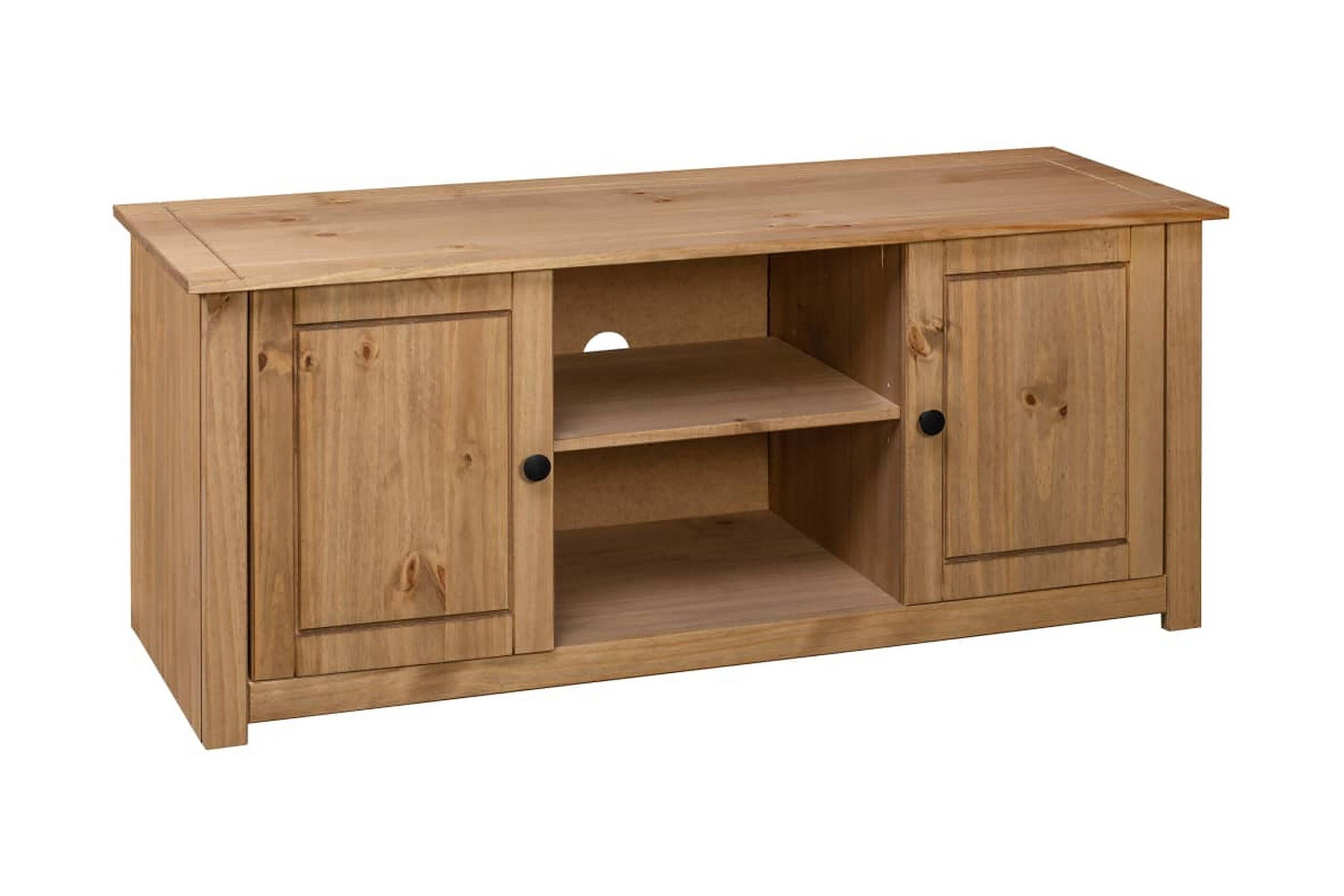 TV-taso 120x40x50 cm täysi mänty Panama-sarja - Ruskea