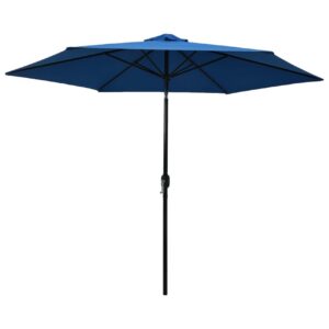 Aurinkovarjo metallirunko 300 cm taivaansininen - Sininen
