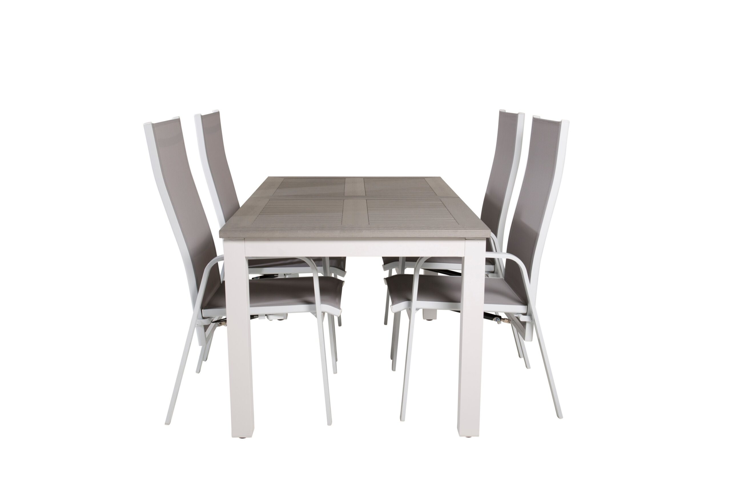 Ruokailuryhmä Albany Jatk 152cm 4 Copacabana tuolia - Valkoinen