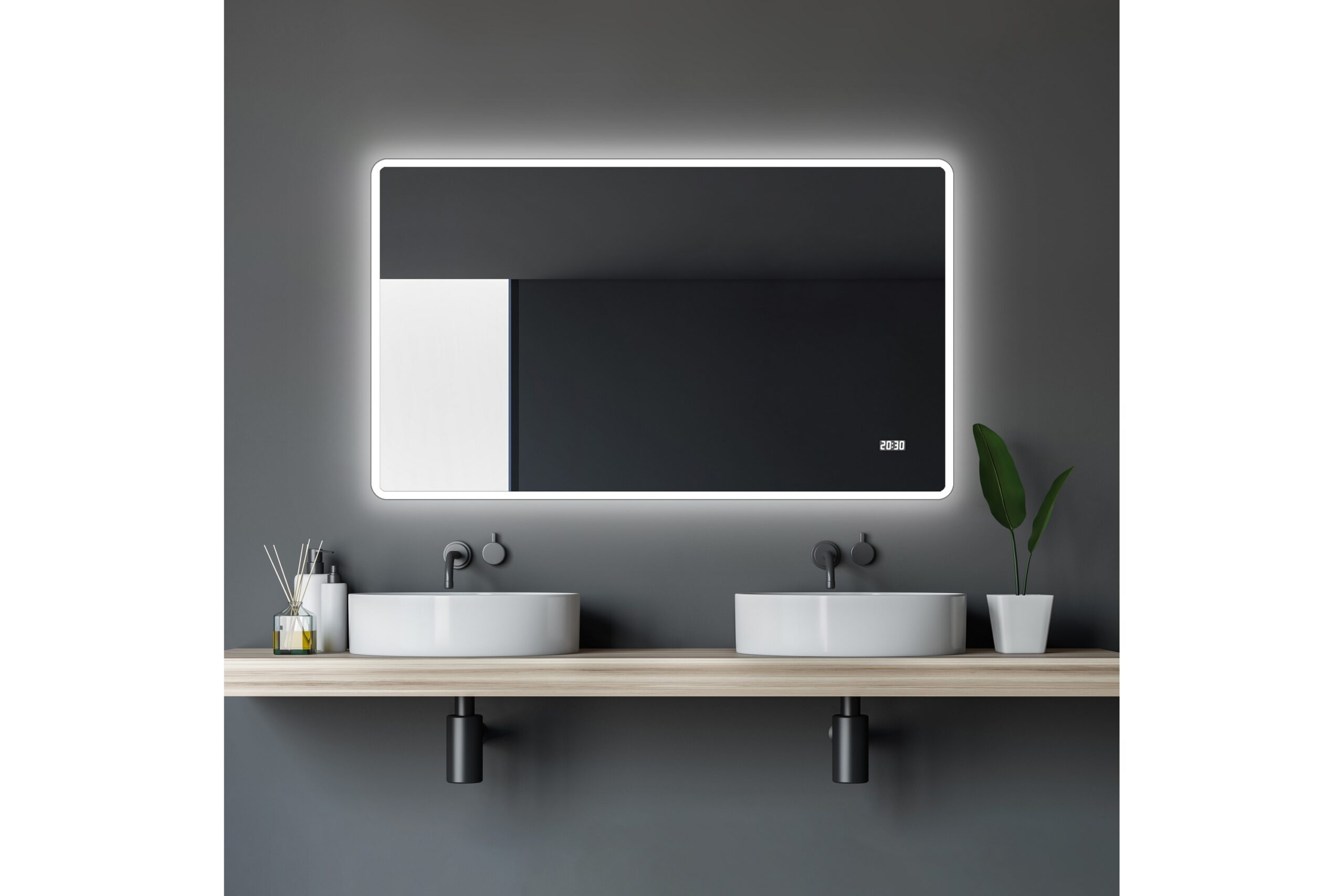 Kylpyhuonepeili Elsabo 70 cm LED-valaistus -